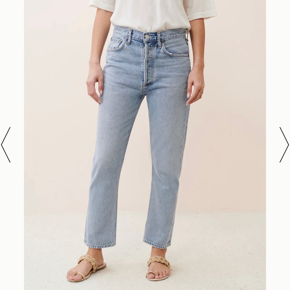 Agolde / Jenni Kayne - Riley Crop Jeans in Dimension - NWT - size 25